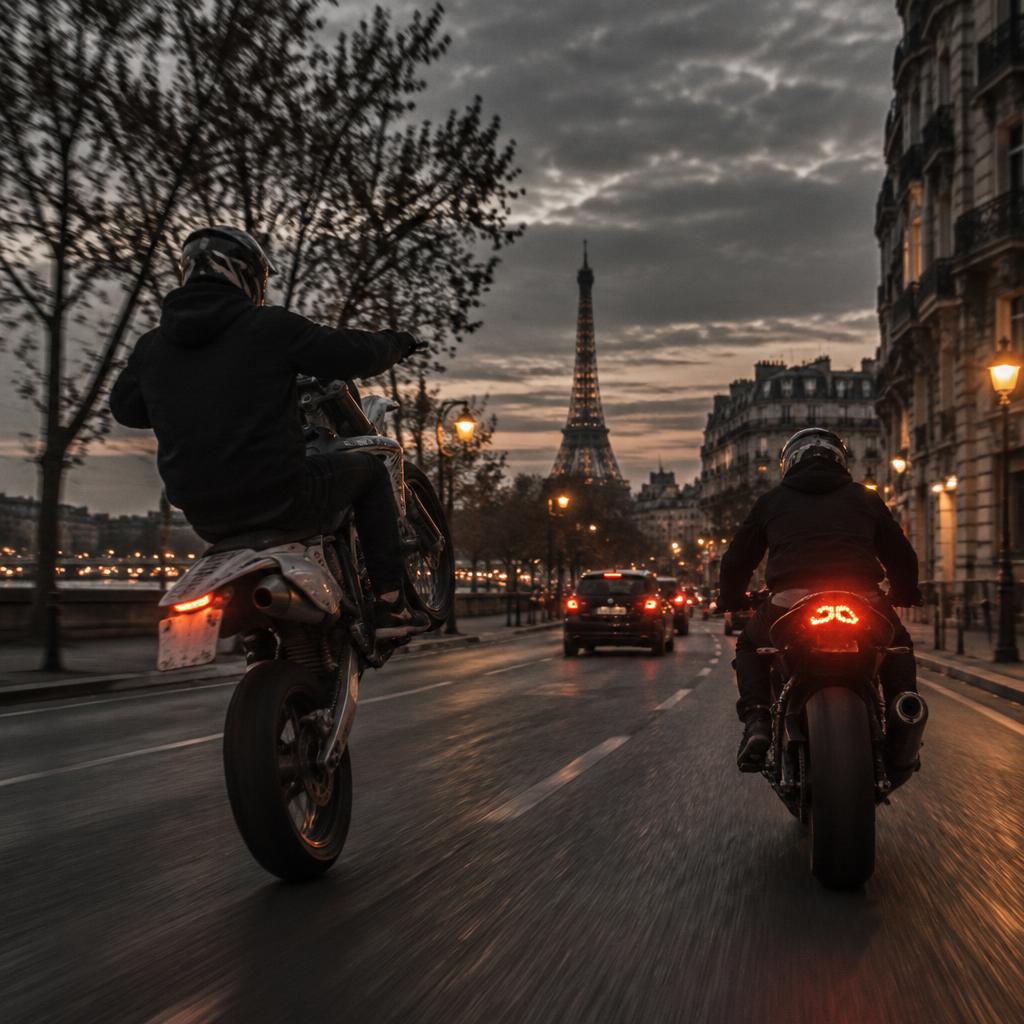 Photo Bike Life imprimée au dos du t-shirt noir