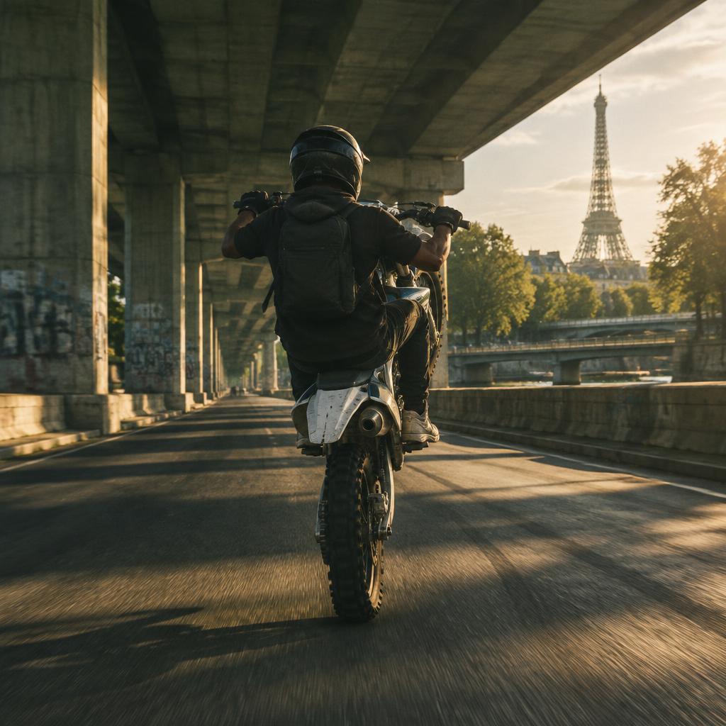 Photo Bike Life imprimée au dos du t-shirt vert foncé